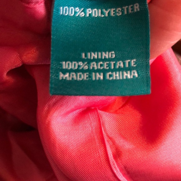 Mattox Halter Chiffon Party Dress Pink Orange Size 2 - Picture 11 of 13